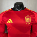 Camisa Espanha 2024/25 Home Manga Longa Versão Jogador