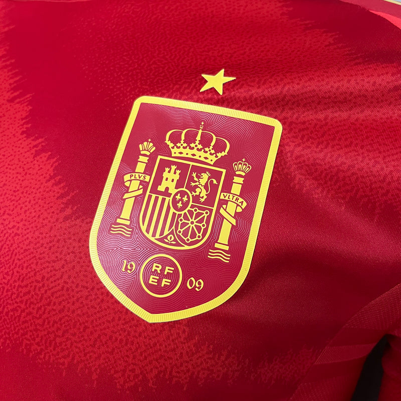 Camisa Espanha 2024/25 Home Manga Longa Versão Jogador