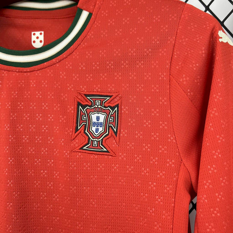 Conjunto Infantil Portugal 2025/26 Home Manga Longa