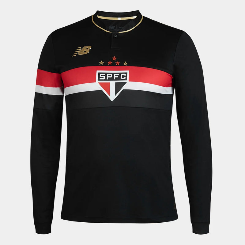 Camisa São Paulo Manga Longa Preta 2025/26 III Sem patrocínio