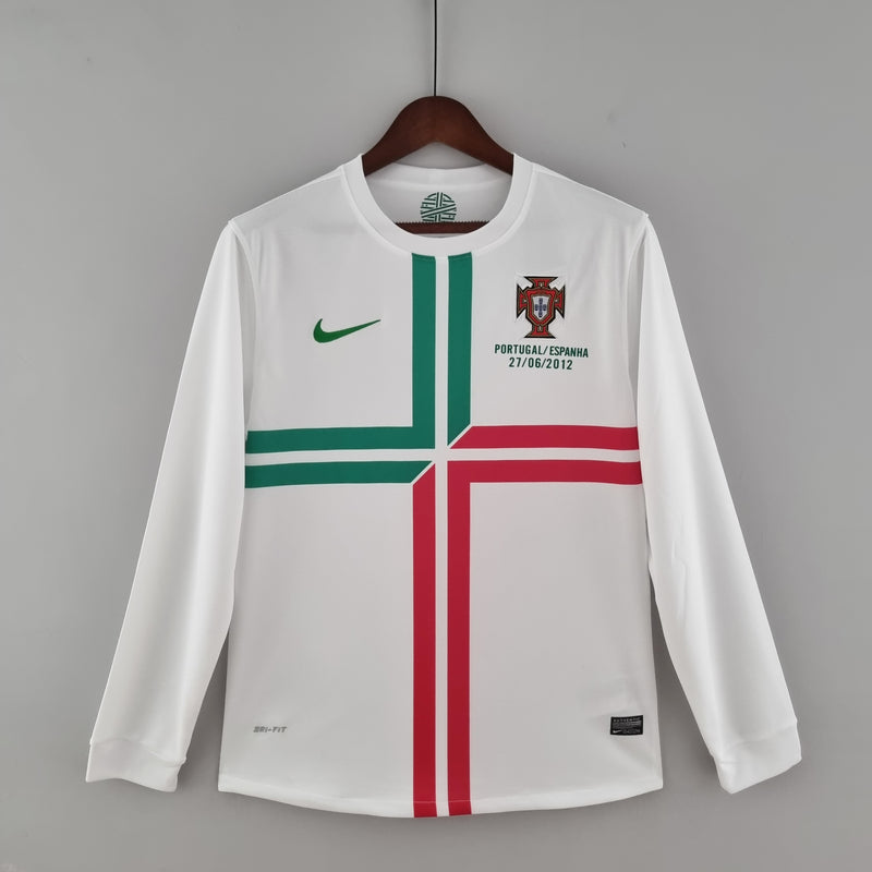 Camisa Portugal Retrô Manga Longa 2012 Away