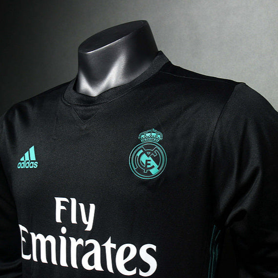 Camisa Real Madrid Retrô Manga Longa 2017/18 Away