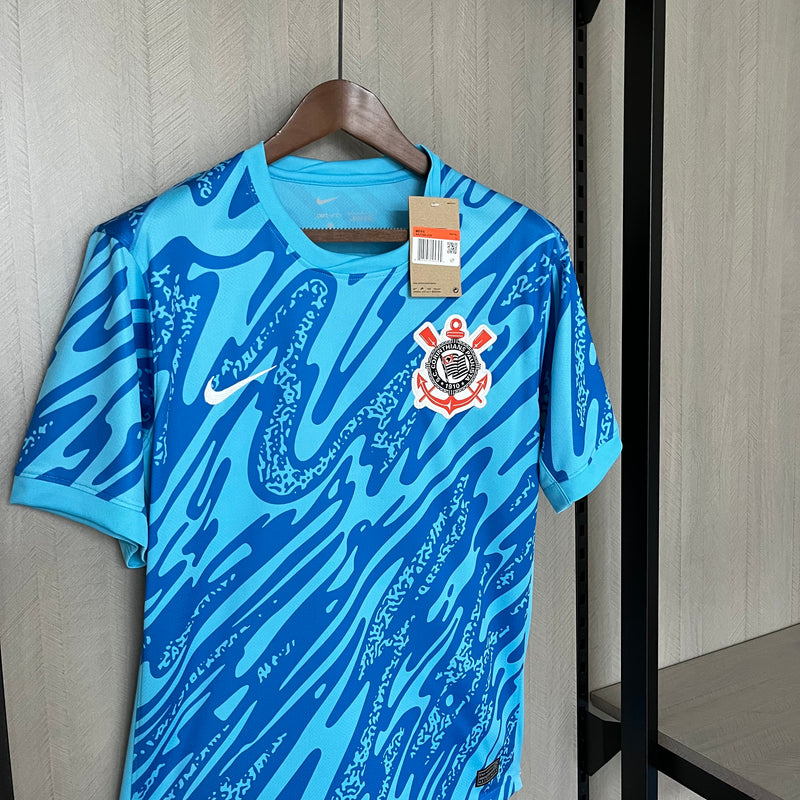 Camisa Corinthians 2024/25 Goleiro Azul HUGO