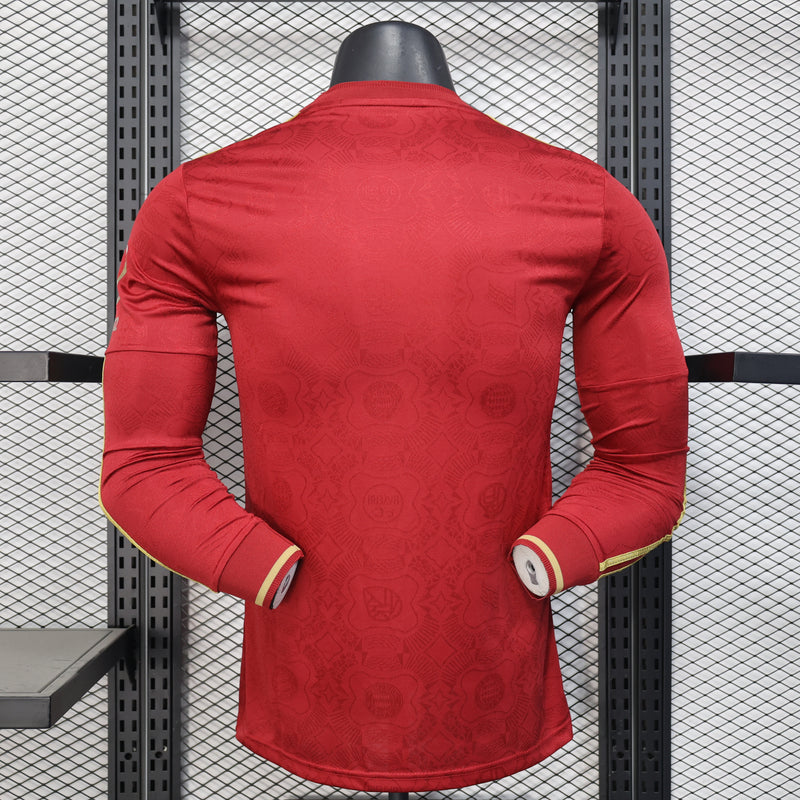 Camisa Bayern de Munique Manga Longa 2025/26 Edição Especial 125 Anos versão jogador