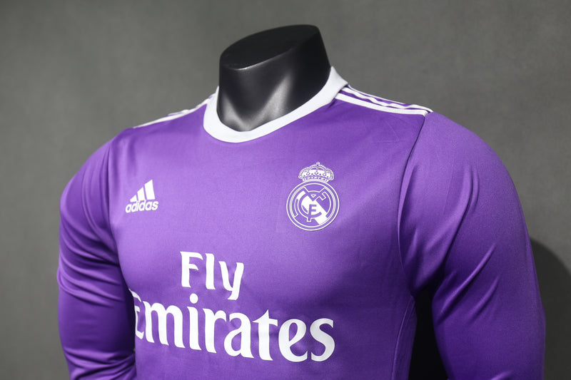 Camisa Real Madrid Retrô Manga Longa 2016/17