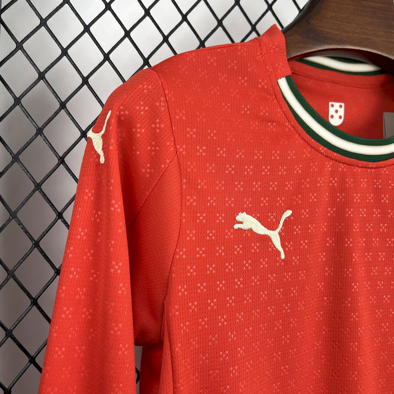 Conjunto Infantil Portugal 2025/26 Home Manga Longa