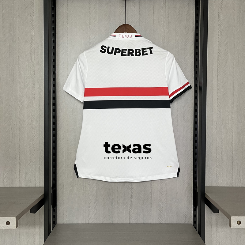 Camisa São Paulo Feminina 2025/26 Home