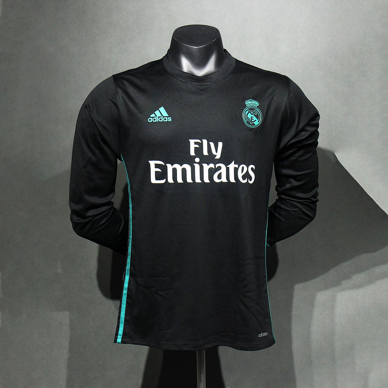 Camisa Real Madrid Retrô Manga Longa 2017/18 Away